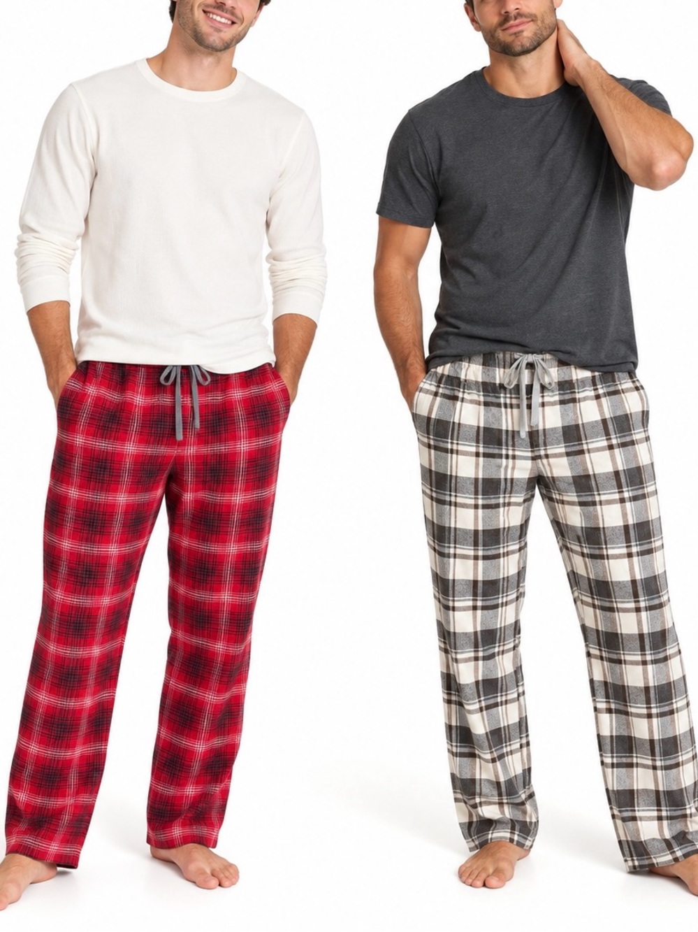 Eddie Bauer Men’s XL Plaid Flannel Pajama Pants 2pc Lounge Bundle